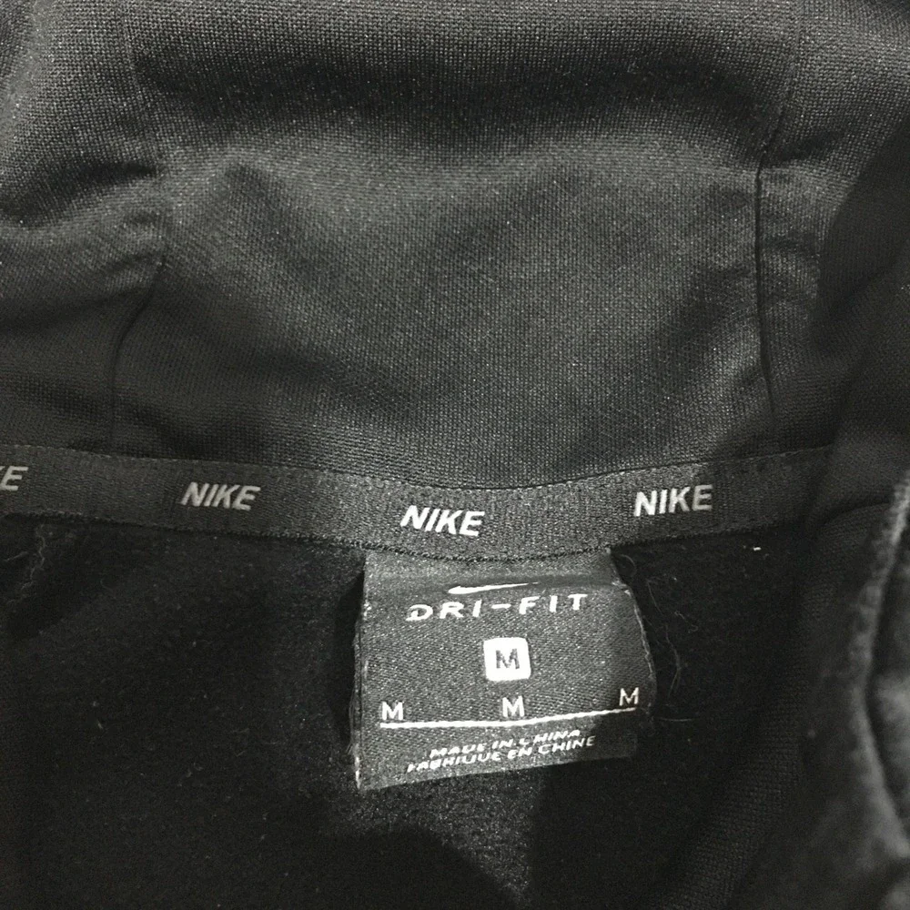 Nike Dri-Fit Full Zip Hoodie Mens Medium Black Workout Athletic Jacket